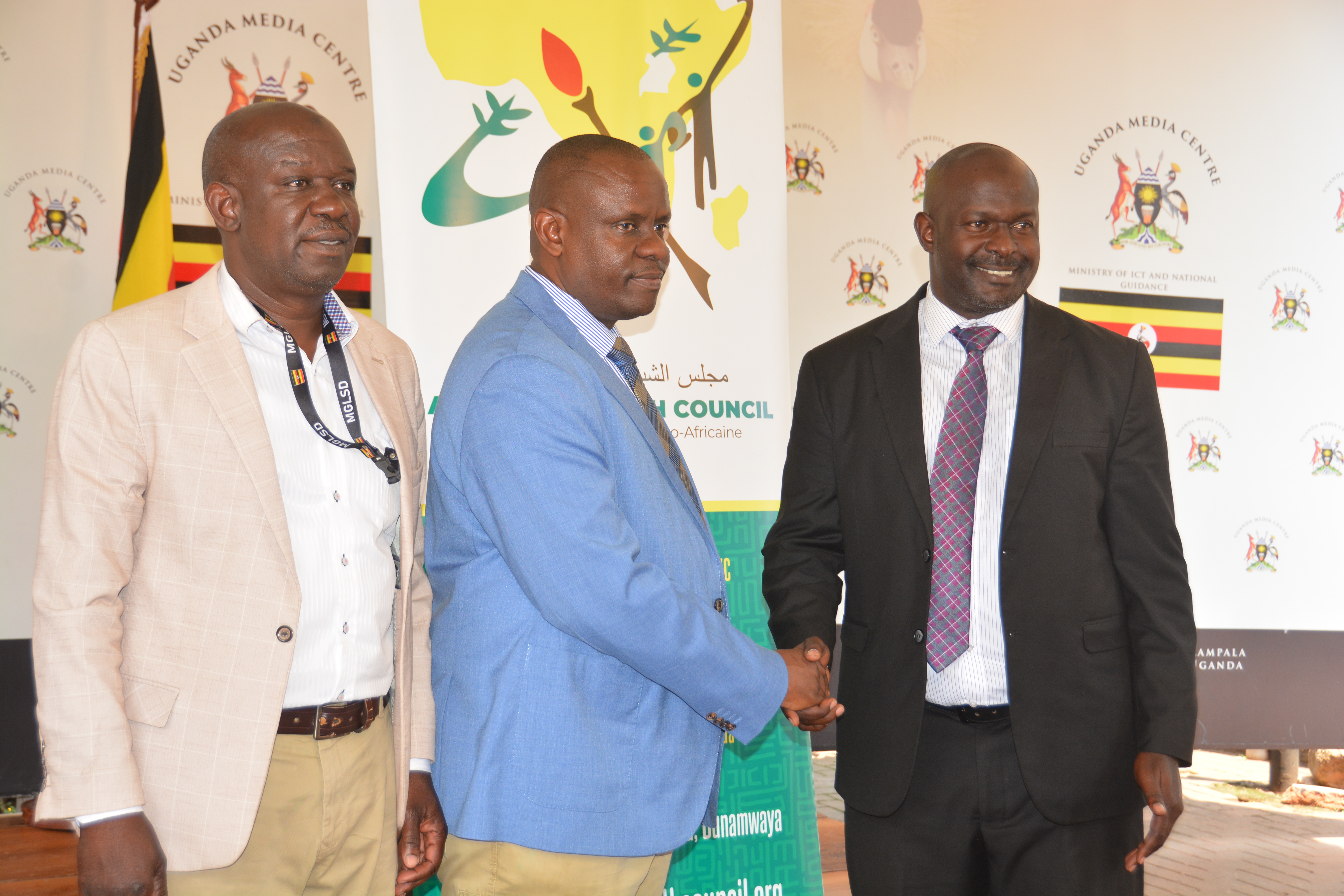 Minister Balaam with the Secretary General AAYc