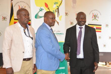 Minister Balaam with the Secretary General AAYc